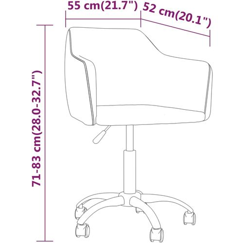 Okretna uredska stolica svjetlozelena baršunasta slika 9