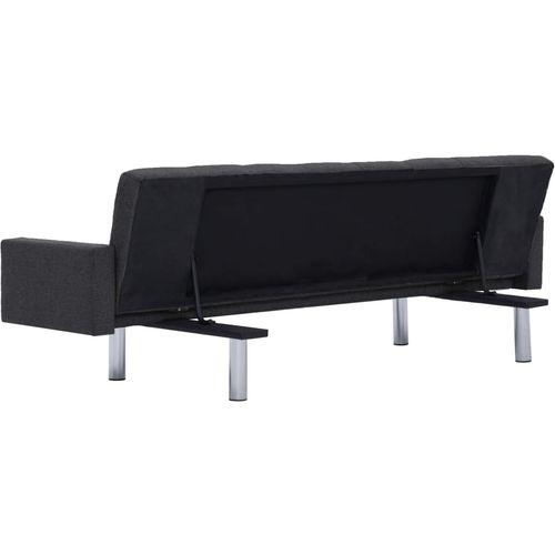 282218 Sofa Bed with Armrest Dark Grey Polyester slika 6