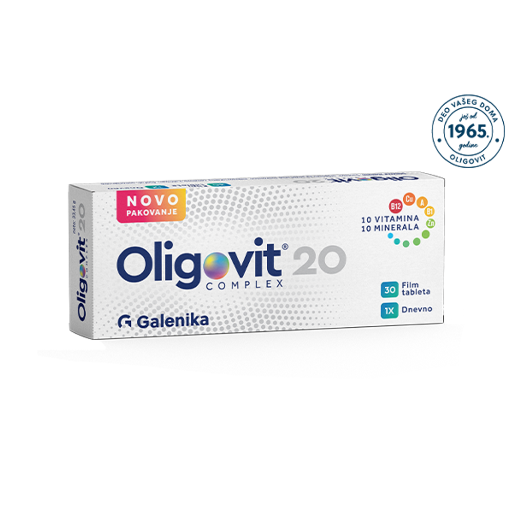 OLIGOVIT TBL A30 - Multivitamini i minerali za jačanje imuniteta slika 1