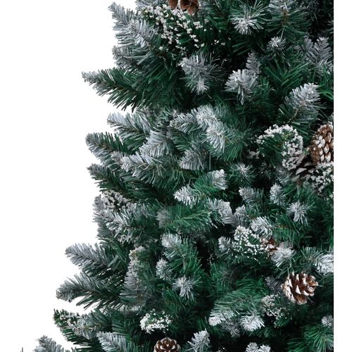 Umjetno božićno drvce sa šiškama i bijelim snijegom 240 cm slika 11