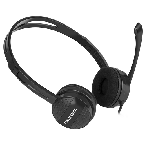 Natec NSL-1665 CANARY GO, Stereo Headset with Volume Control, 3.5mm Stereo, Black slika 1