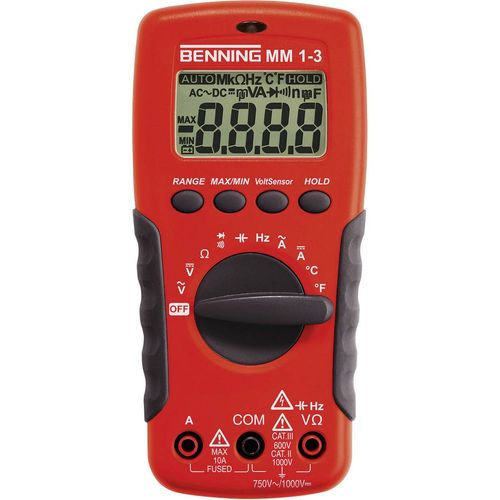 Benning MM 1-3 ručni multimetar  digitalni  CAT II 1000 V, CAT III 600 V Zaslon (brojevi): 2000 slika 1