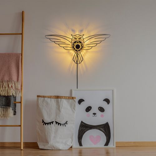 Owl V2 Black Wall Lamp slika 3