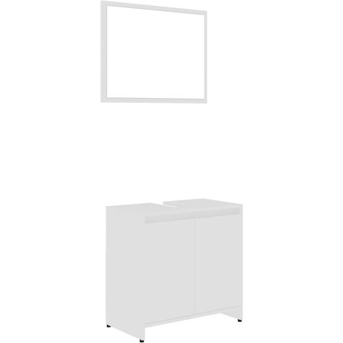 3-dijelni set kupaonskog namještaja od iverice bijeli slika 9