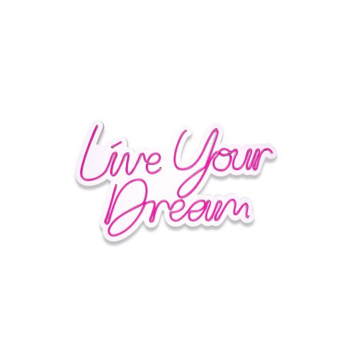 Wallity Ukrasna plastična LED rasvjeta, Live Your Dream - Pink slika 11