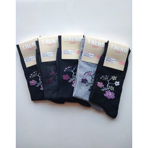 Ženske čarape 5-Pack - Cvjetići - Kvalitetne - TREND