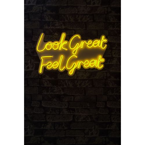 Wallity Ukrasna plastična LED rasvjeta, Look Great Feel Great - Yellow slika 9