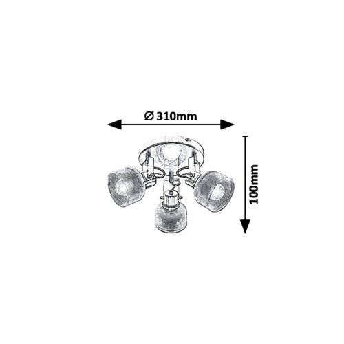 Rabalux Francis, spot, E14 3X MAX 28W, hrom slika 2