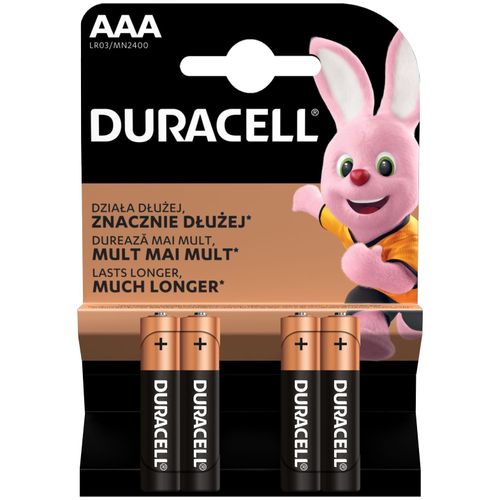 Duracell baterija alkalna 1,5V AAA LR03 Basic pk4 slika 1