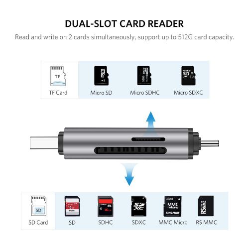 Ugreen 2u1 čitač kartica USB 3.0 / USB-C slika 4