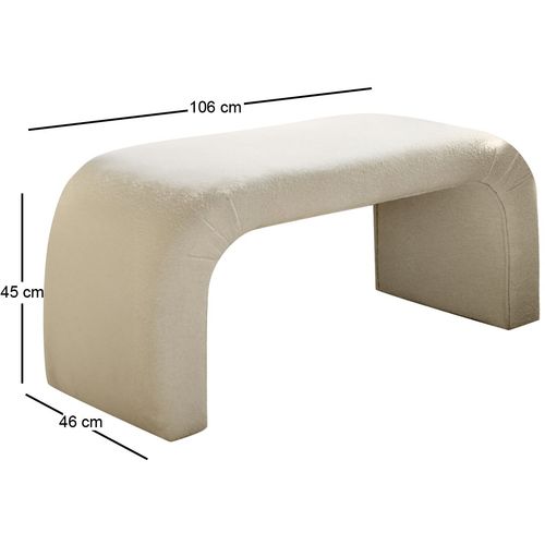 Nu Bench - White White Pouffe slika 6