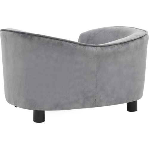 Sofa za pse siva 69 x 49 x 40 cm plišana slika 6