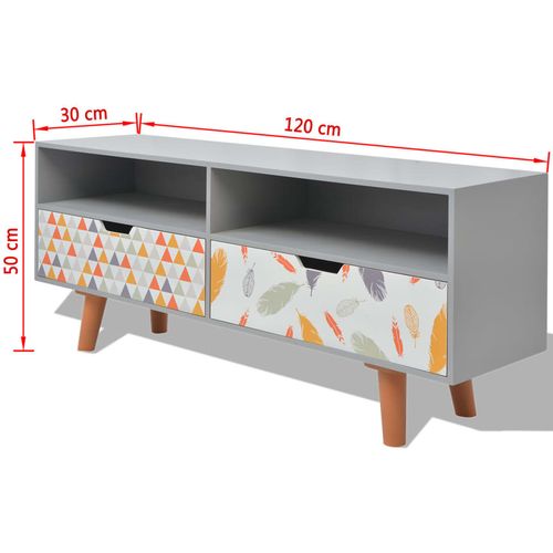 TV Ormarić MDF 120x30x50 cm Sivi slika 42