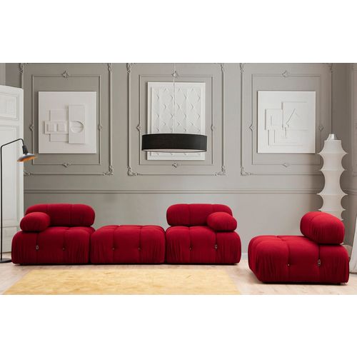 Atelier Del Sofa Tabure, Crvena, Bubble Pouffe - Red slika 4