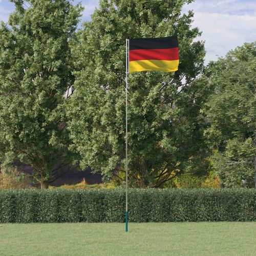Njemačka zastava i jarbol 5,5 m aluminijski slika 1