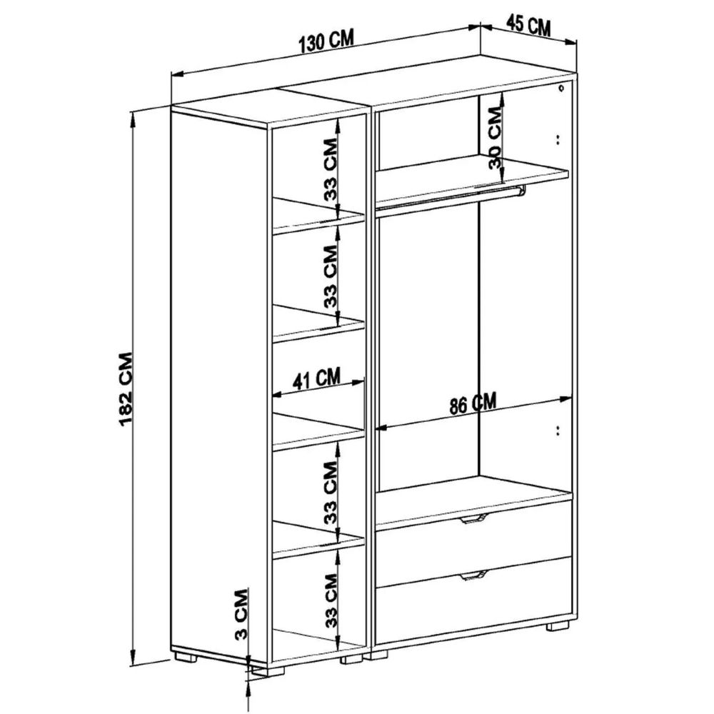 Duru 1600-020 Bijela Garderober slika 10