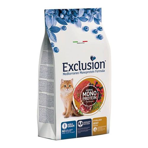 Exclusion Cat Mediterraneo Monoprotein Govedina Sterilisane 12 kg slika 1