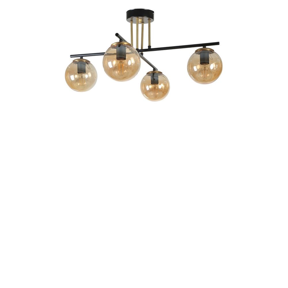 Avize Oslo 4 Lü sa Crnim Bal Camom AmberBlack slika 4