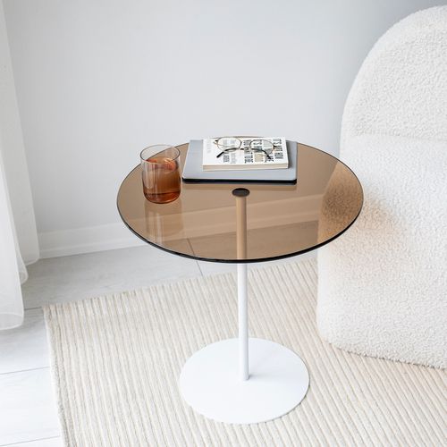 Woody Fashion Bočni stol, Chill-Out - White, Bronze slika 2