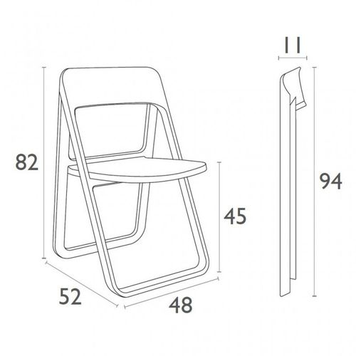 Dizajnerske sklopive stolice — CONTRACT Dream • 2 kom. slika 16