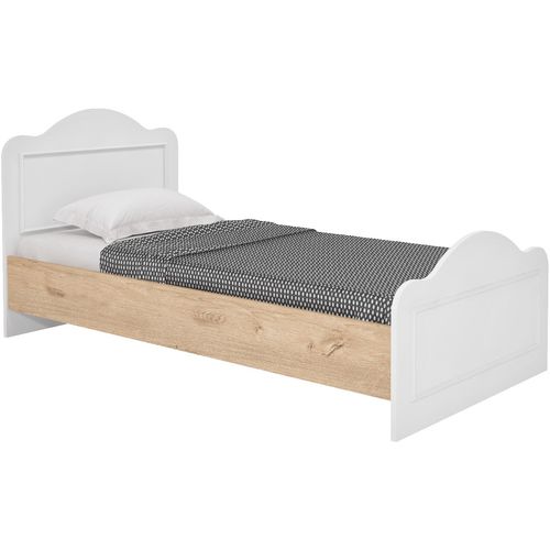 Woody Fashion Jednostruki krevet, Alessa - Oak, White slika 3