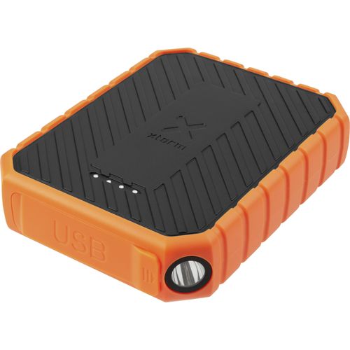 Xtorm by A-Solar Rugged 10000 powerbank (rezervna baterija) 10000 mAh Quick Charge 3.0, Power Delivery LiPo USB a, USB-C® narančasta, crna Outdoor, džepna svjetiljka, prikaz statusa slika 1