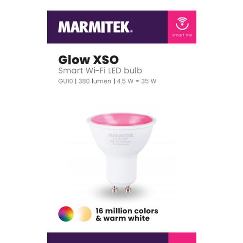 MARMITEK, pametna Wi-Fi LED žarulja- u boji - GU10 | 380 lumena | 4,5 W = 35 W slika 1