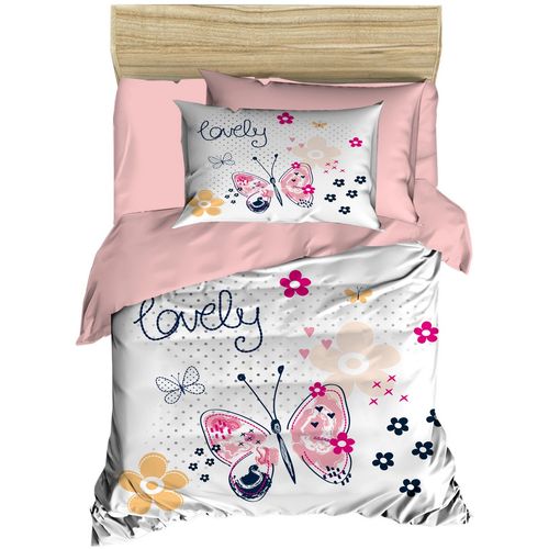 L'essential Maison PH130 Pink White Baby Quilt Cover Set slika 1