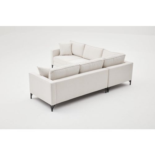 Atelier Del Sofa Kutna garnitura, Krem Crno, Berlin - Cream, Black slika 4