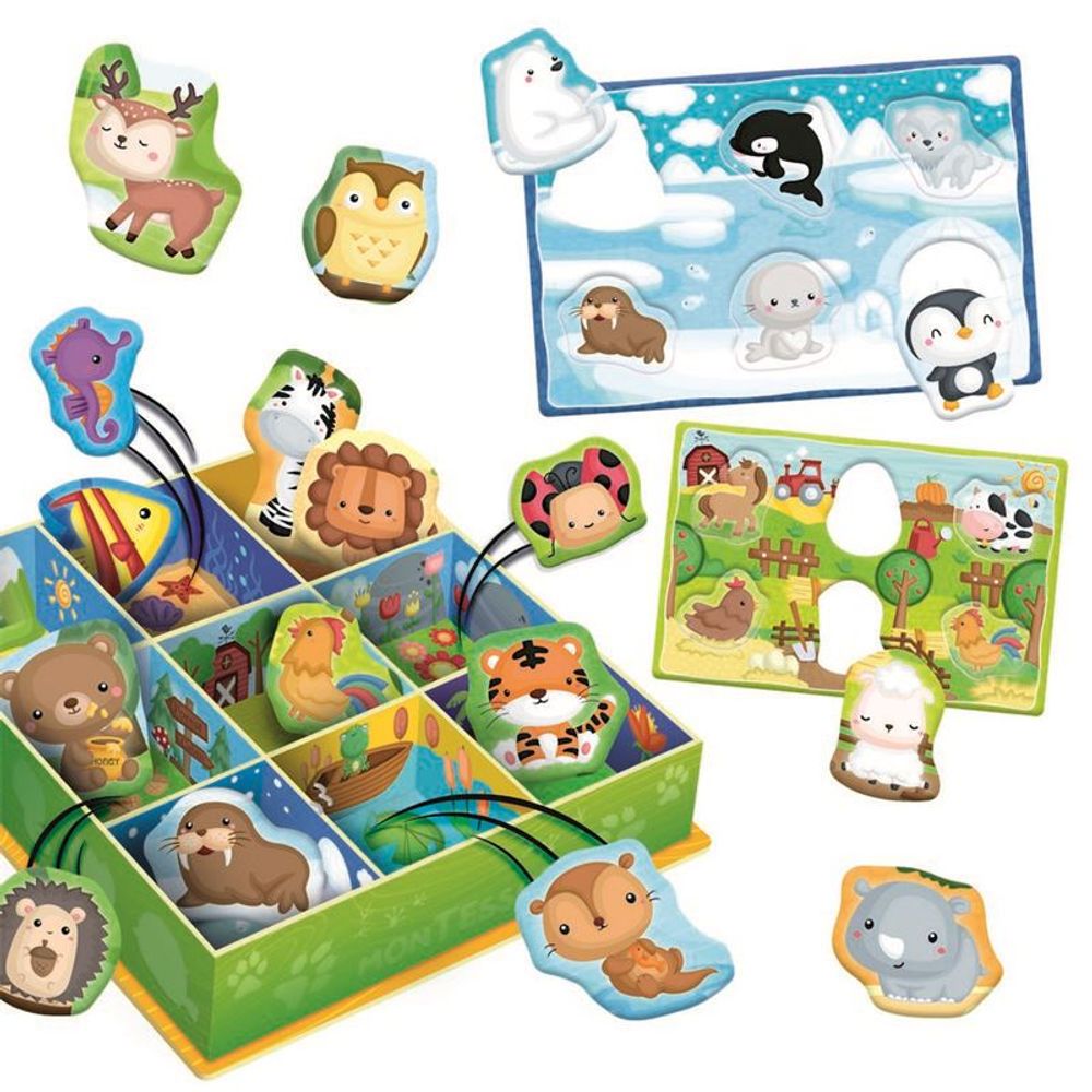 Lisciani Edukativna igra Montessori Baby Happy Animals - Vesele životinje slika 2