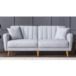 Atelier Del Sofa Aqua-Grey Grey 3-Seat Sofa-Bed