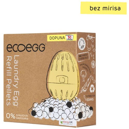 EcoEgg 2U1 Dopuna za eko jaje, eko deterdžent i omekšivač za veš, 50 pranja - Bez mirisa slika 1