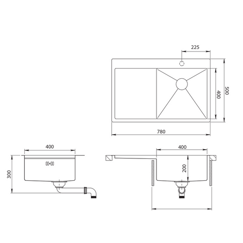 Set Luna 101 N-R + Zora Plus krom mat slika 3