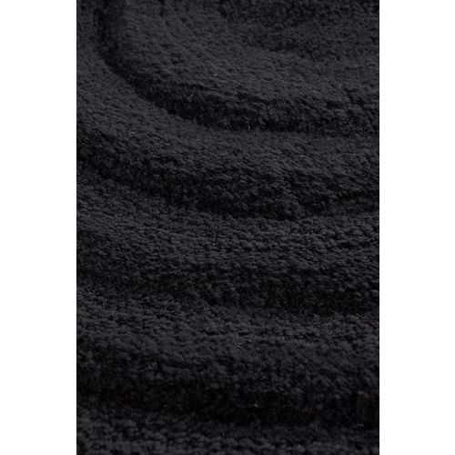 Colourful Cotton Tepih kupaonski, Round - Black slika 5