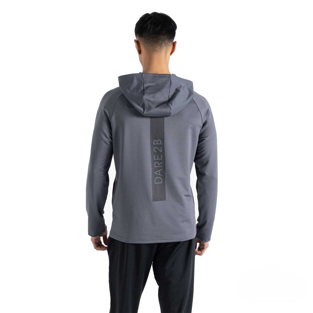 Dare2B Muški duks sa kapuljačom Sprinted Hoodie, Dark Storm slika 4