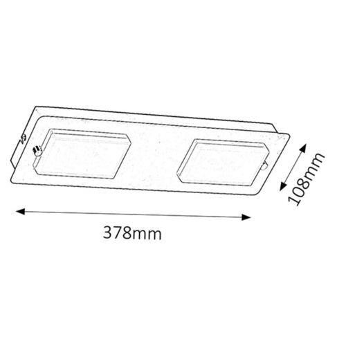 Rabalux Ruben plafonska lampa LED 2x4,5W IP44 Kupatilska rasveta slika 4