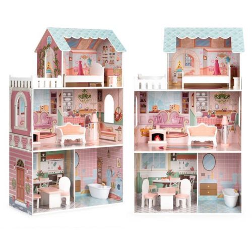 Velika Barbie kućica za lutke sa kompletom namještaja slika 1