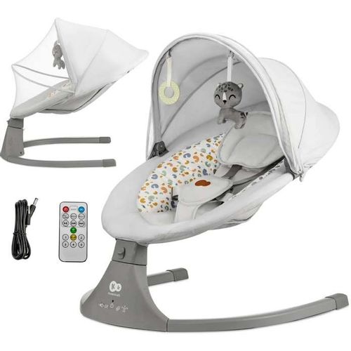 Kinderkraft Električna ležaljka za ljuljanje Lumi2, Light Gray slika 2