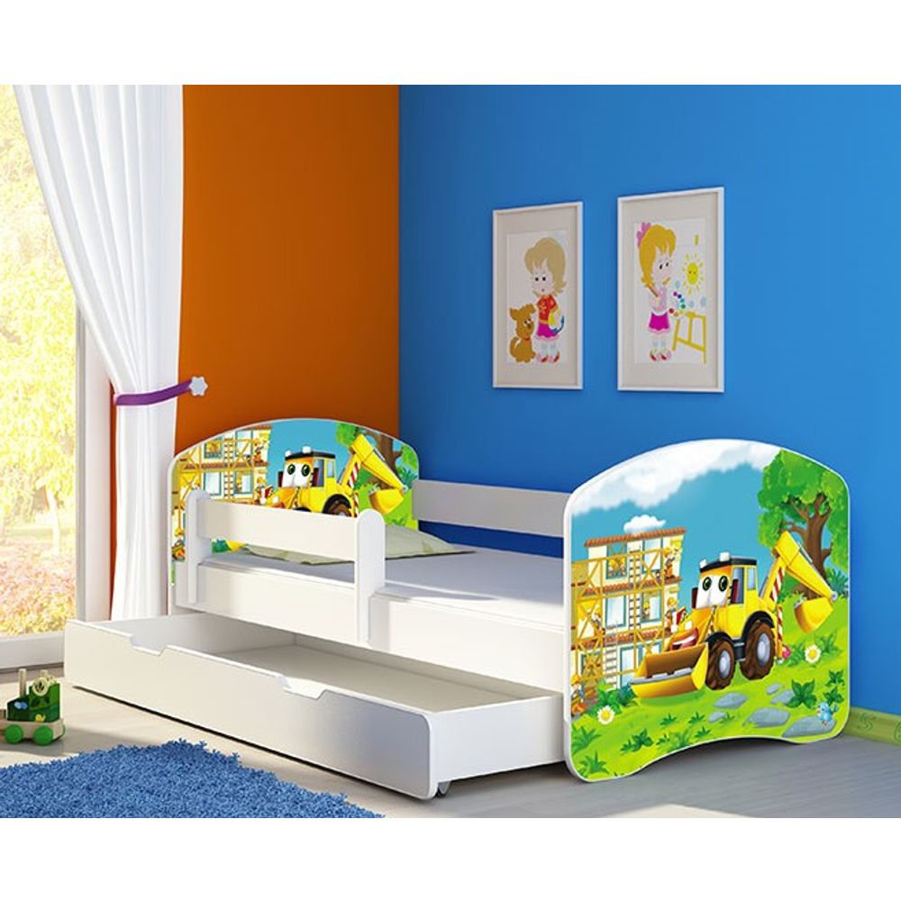 ACMA Dječiji krevet Acma II sa ladicom White - 140x70cm - Dezen 20 slika 1