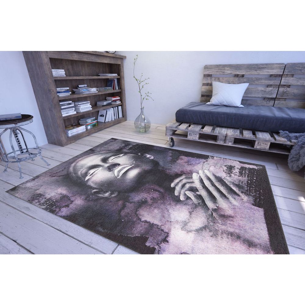 Opus Chenille - Crni AL 334 Višebojni Hodnički Tepih (75 x 150 cm) slika 1