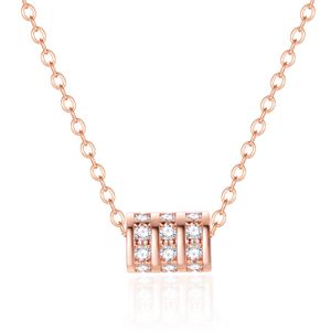 Crystal Vision lančić Tube rose gold