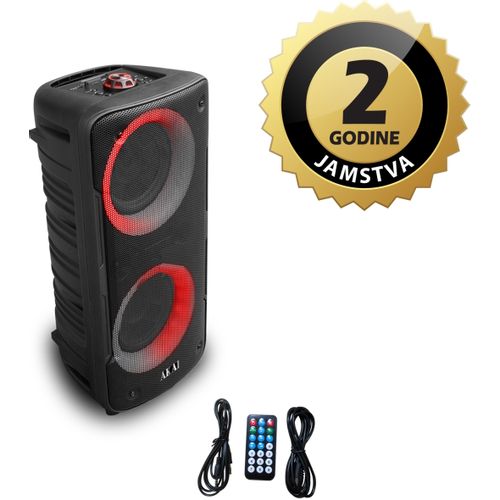 AKAI karaoke 8W, FM, BT, TWS, USB, LED svjet, microSD, bate, daljinski ABTS-TK19 slika 1