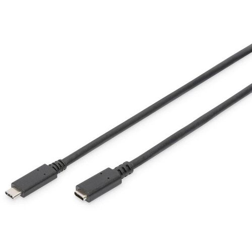 Digitus USB kabel USB 2.0 USB-C® utičnica, USB-C® utikač 1.50 m crna fleksibilan, zaštićen s folijom, pletena zaštita AK-300210-015-S slika 5
