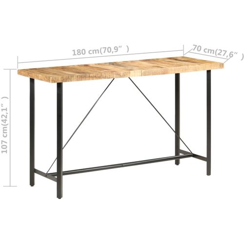 Barski stol 180 x 70 x 107 cm od grubog drva manga slika 36