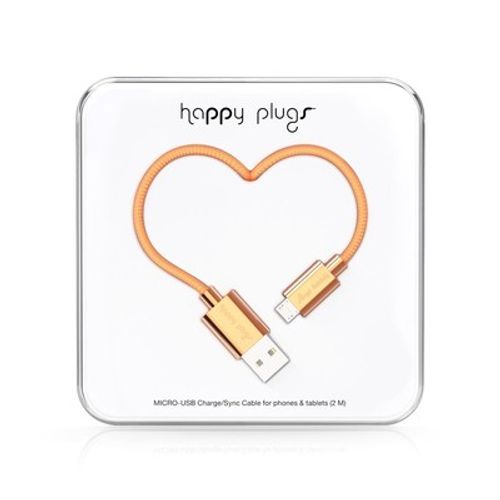 Happy Plugs, Micro Usb kabel 2.0m, Rose Gold slika 1