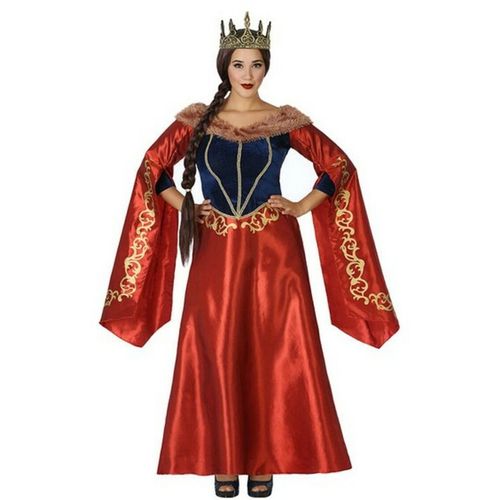 Svečana odjeća za odrasle 113916 Crvena Mornarsko plava Srednjovjekovna Kraljica M/L slika 5