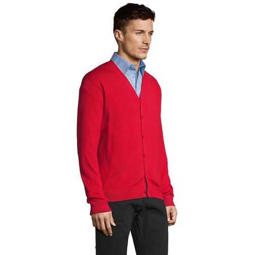 GOLDEN MEN muški džemper na kopčanje - Crvena, XL  slika 3