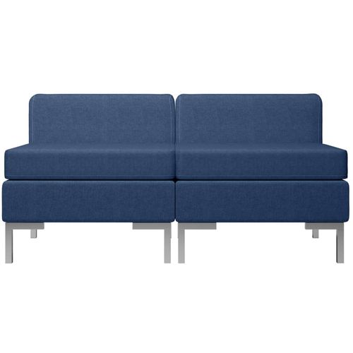 Modularne srednje sofe s jastucima 2 kom od tkanine plave slika 11