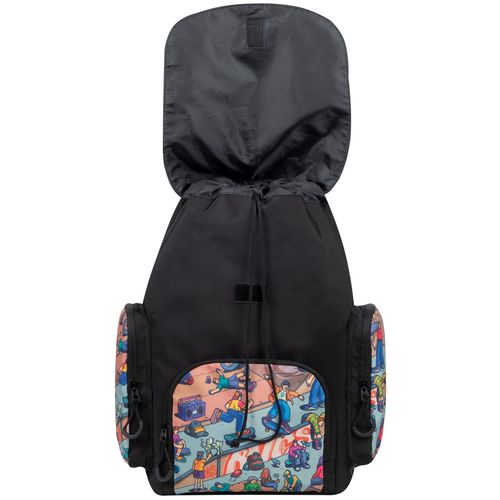 Ruksak RivaCase Agora 5425 black Urban Print backpack "Skaters", 15L slika 11