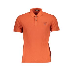 NAPAPIJRI MEN'S ORANGE SHORT SLEEVED POLO SHIRT